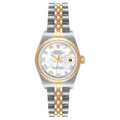 Rolex Datejust Steel Yellow Gold Mother of Pearl Dial Ladies Watch 69173