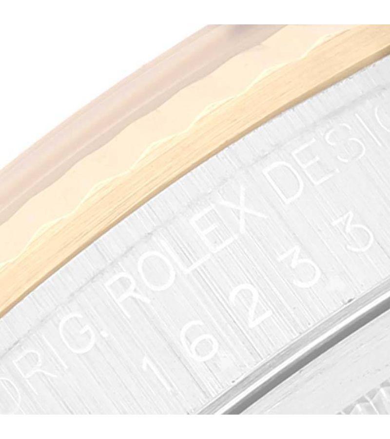 Rolex Datejust Stahl-Gelbgold-Perlmutt-Diamant-Zifferblatt Herrenuhr 16233 im Angebot 3
