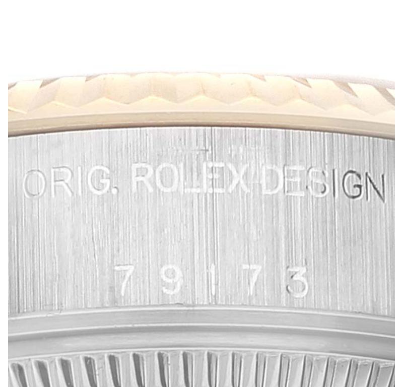 Rolex Datejust Damenuhr, Stahl Gelbgold Perlmutt Rubin Zifferblatt 3