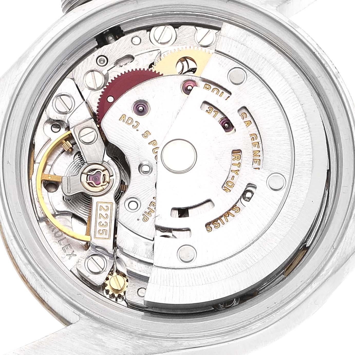 Rolex Datejust Damenuhr, Stahl Gelbgold Perlmutt Rubin Zifferblatt 5