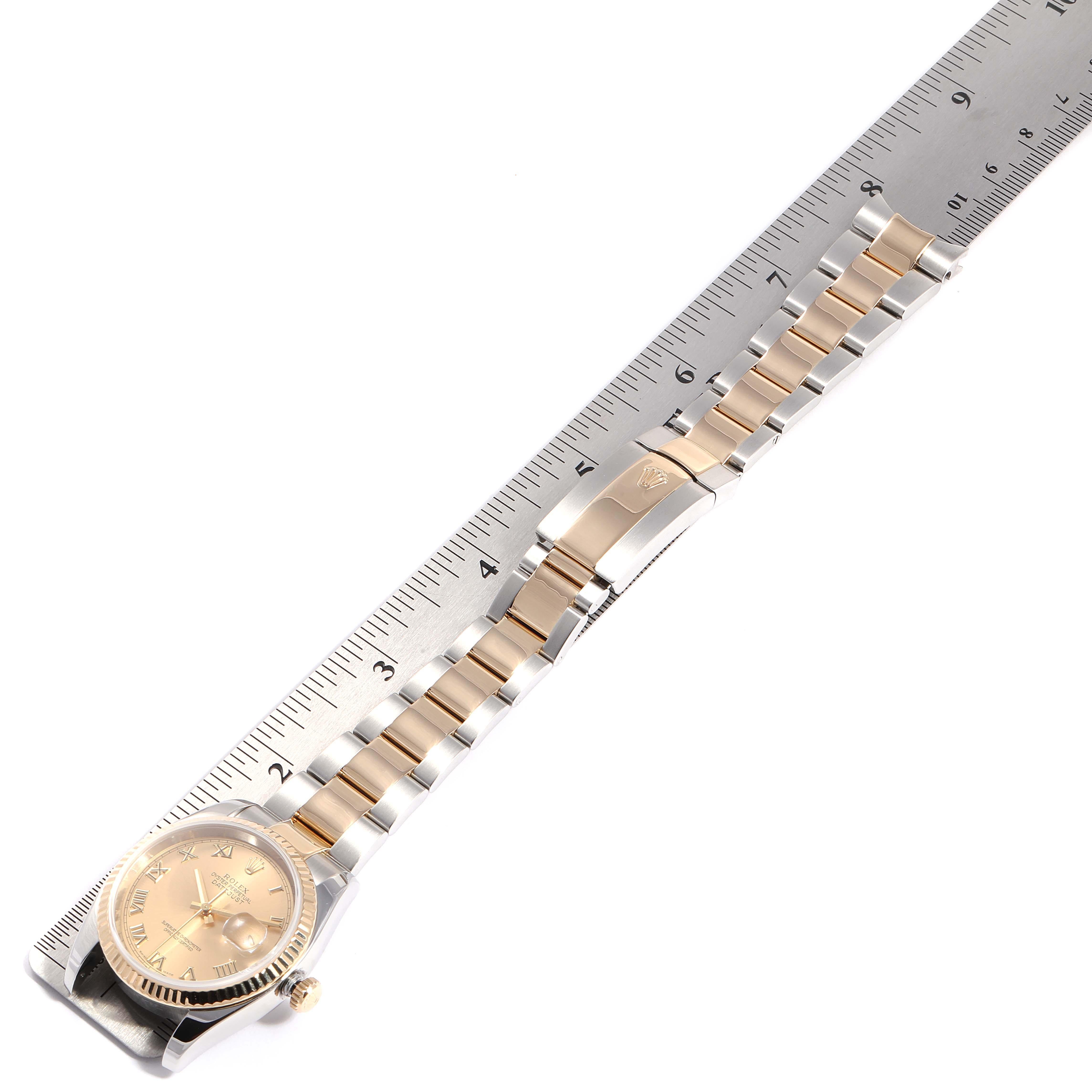 Rolex Datejust Steel Yellow Gold Oyster Bracelet Men's Watch 116233 7