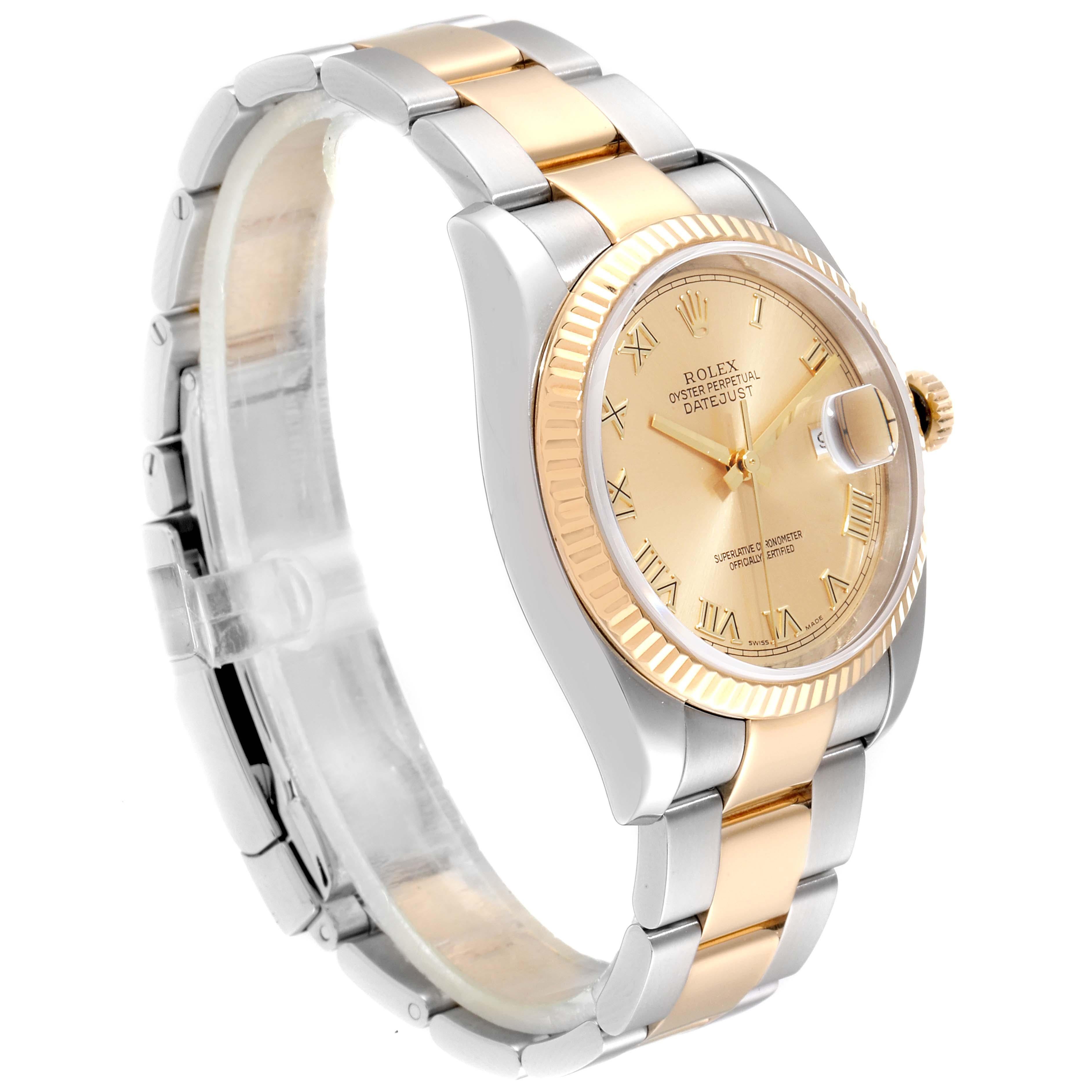 Rolex Datejust Steel Yellow Gold Oyster Bracelet Men's Watch 116233 In Excellent Condition In Atlanta, GA