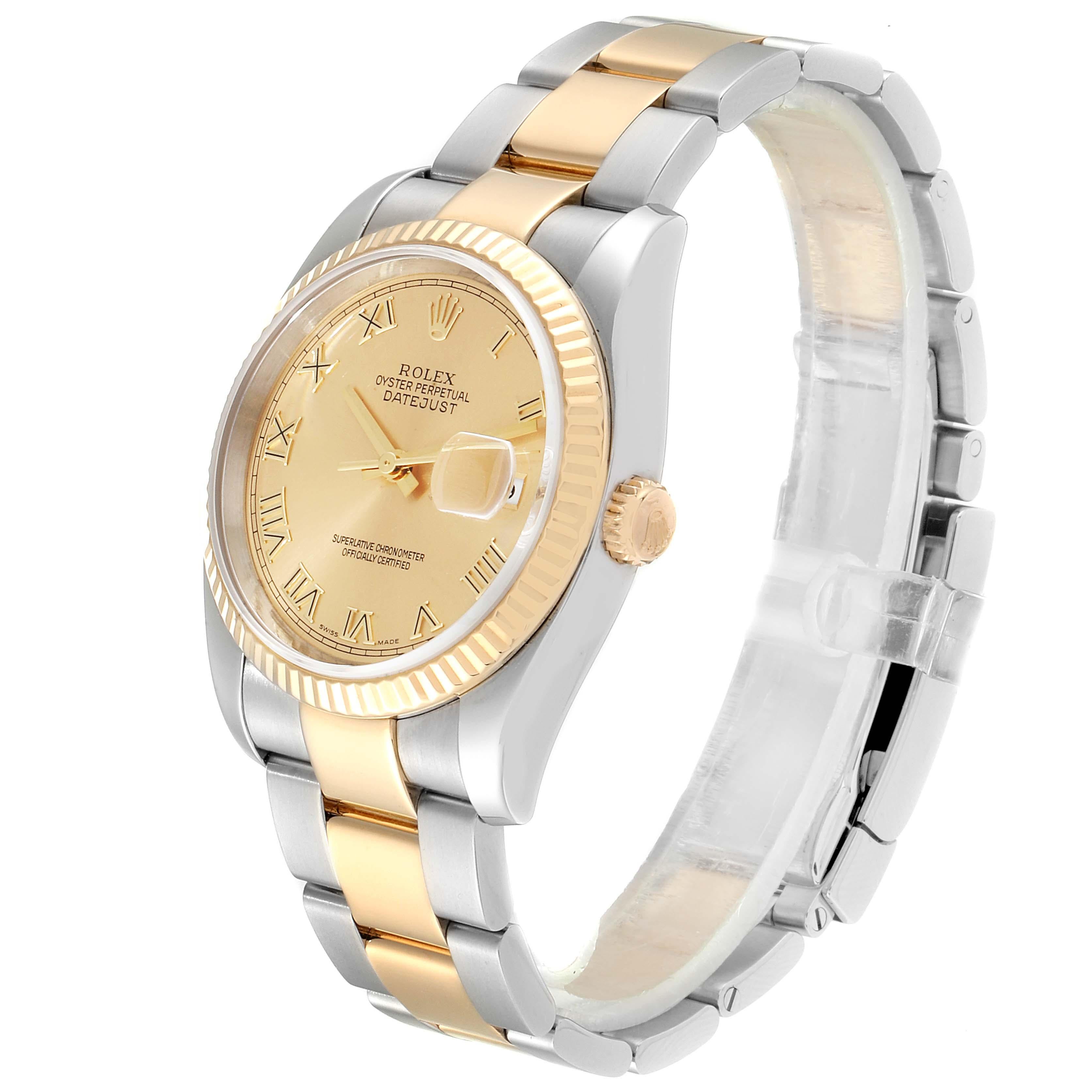 Rolex Datejust Steel Yellow Gold Oyster Bracelet Men's Watch 116233 1