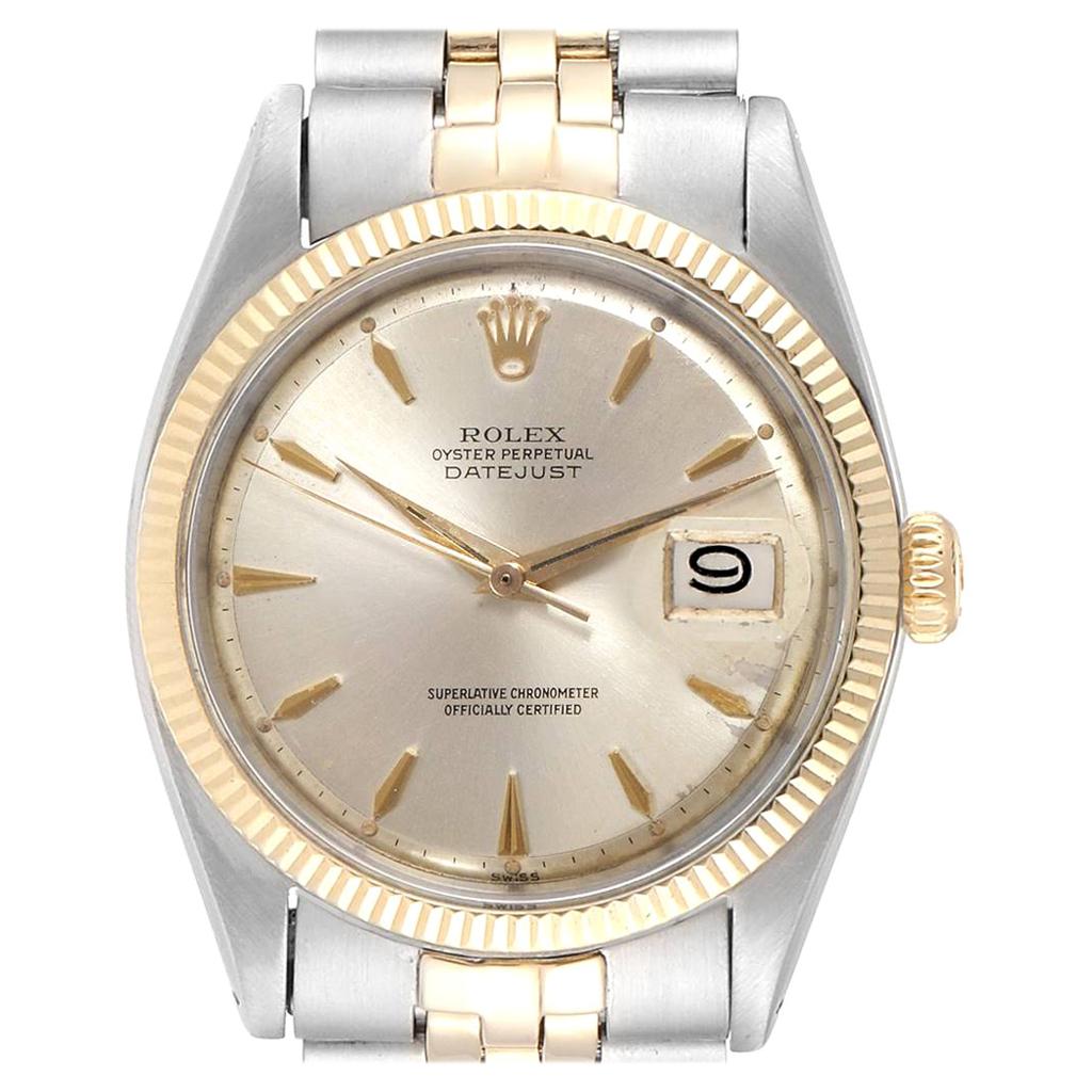 Rolex Datejust Steel Yellow Gold Pie Pan Dial Vintage Men’s Watch 1601