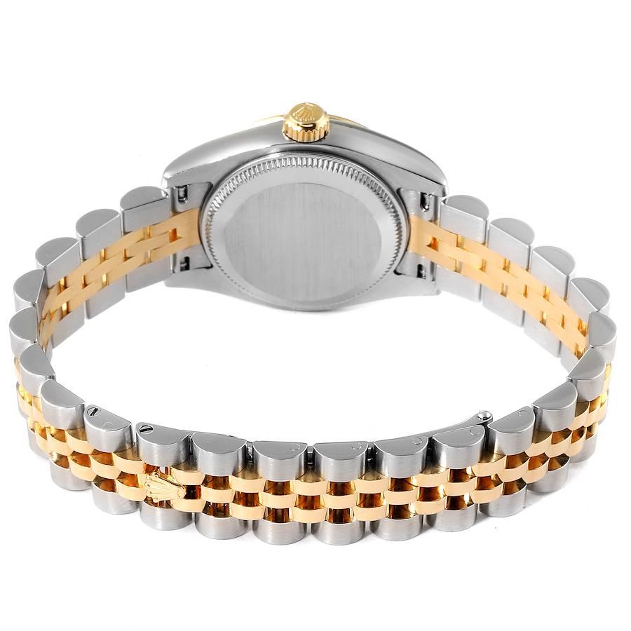 Rolex Datejust Stahl Gelbgold Rosa Koralle Diamant Zifferblatt Uhr 179173 Box Papiere im Angebot 5