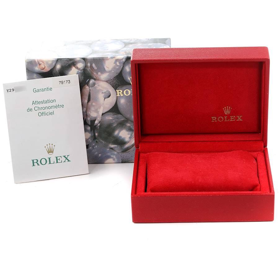 Rolex Datejust Stahl Gelbgold Rosa Koralle Diamant Zifferblatt Uhr 79173 Box Papiere im Angebot 8