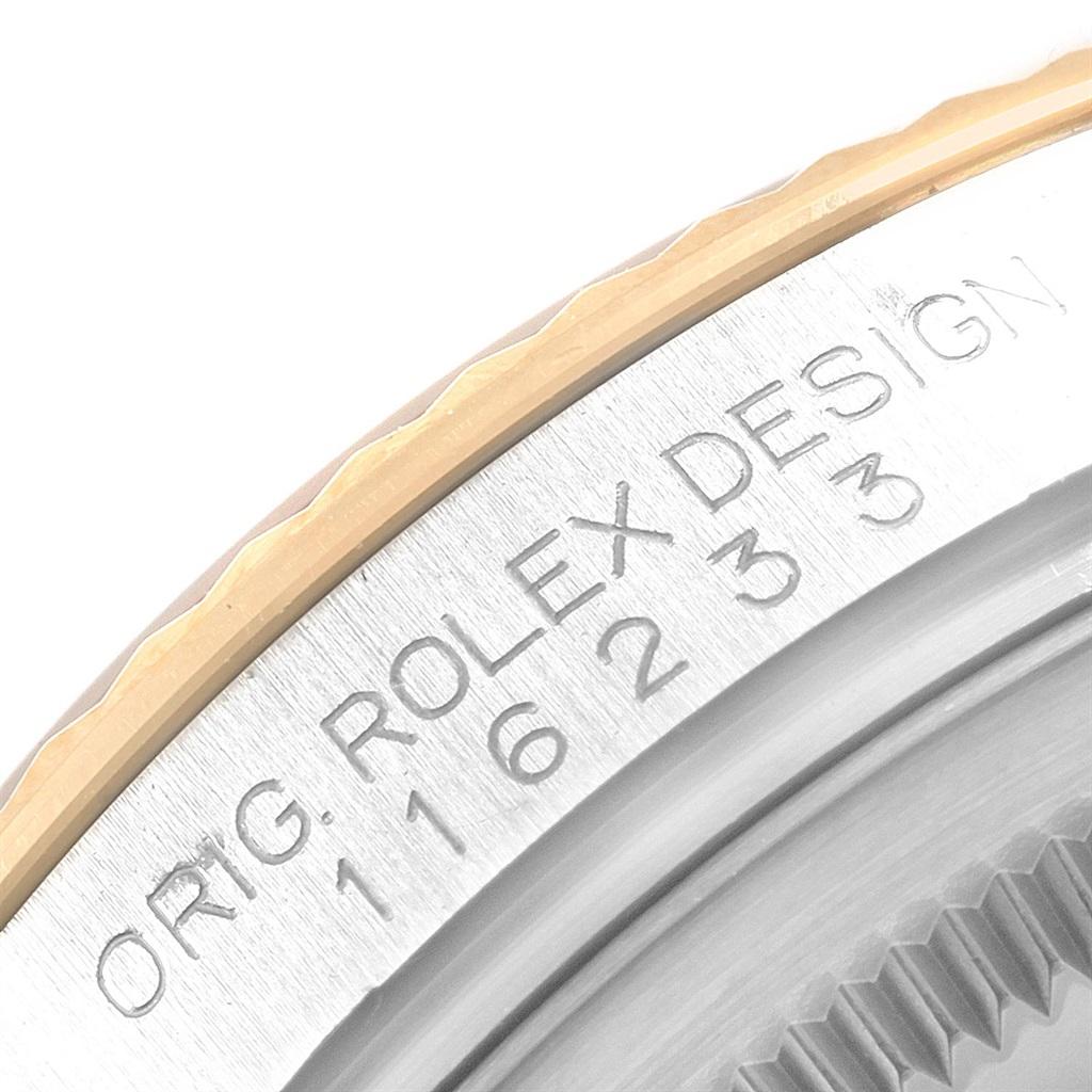 Rolex Datejust Steel Yellow Gold Rhodium Roman Dial Men's Watch 116233 For Sale 1