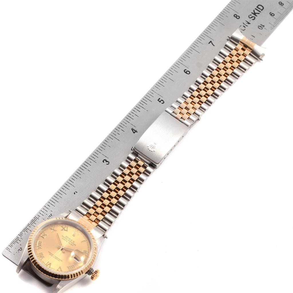 Rolex Datejust Steel Yellow Gold Roman Dial Men's Watch 16233 8