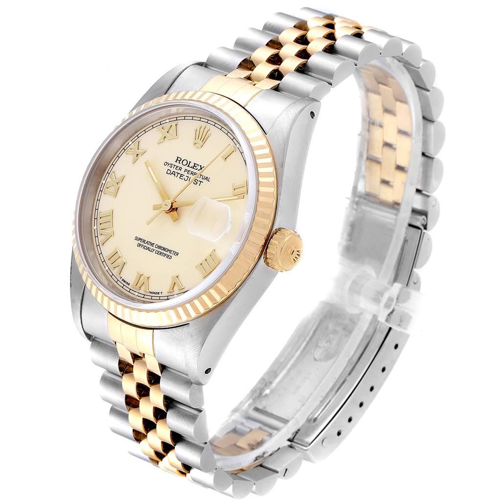 Men's Rolex Datejust Steel Yellow Gold Roman Dial Men’s Watch 16233