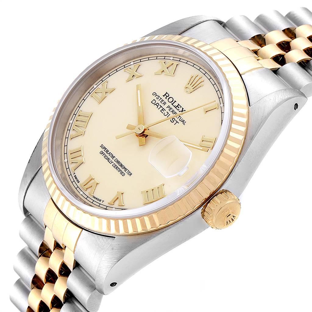 Rolex Datejust Steel Yellow Gold Roman Dial Men’s Watch 16233 1