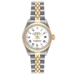 Rolex Datejust Steel Yellow Gold Roman Diamond Dial Ladies Watch 69173 Rolex Datejust Steel Yellow Gold Roman Diamond Dial Ladies Watch 69173
