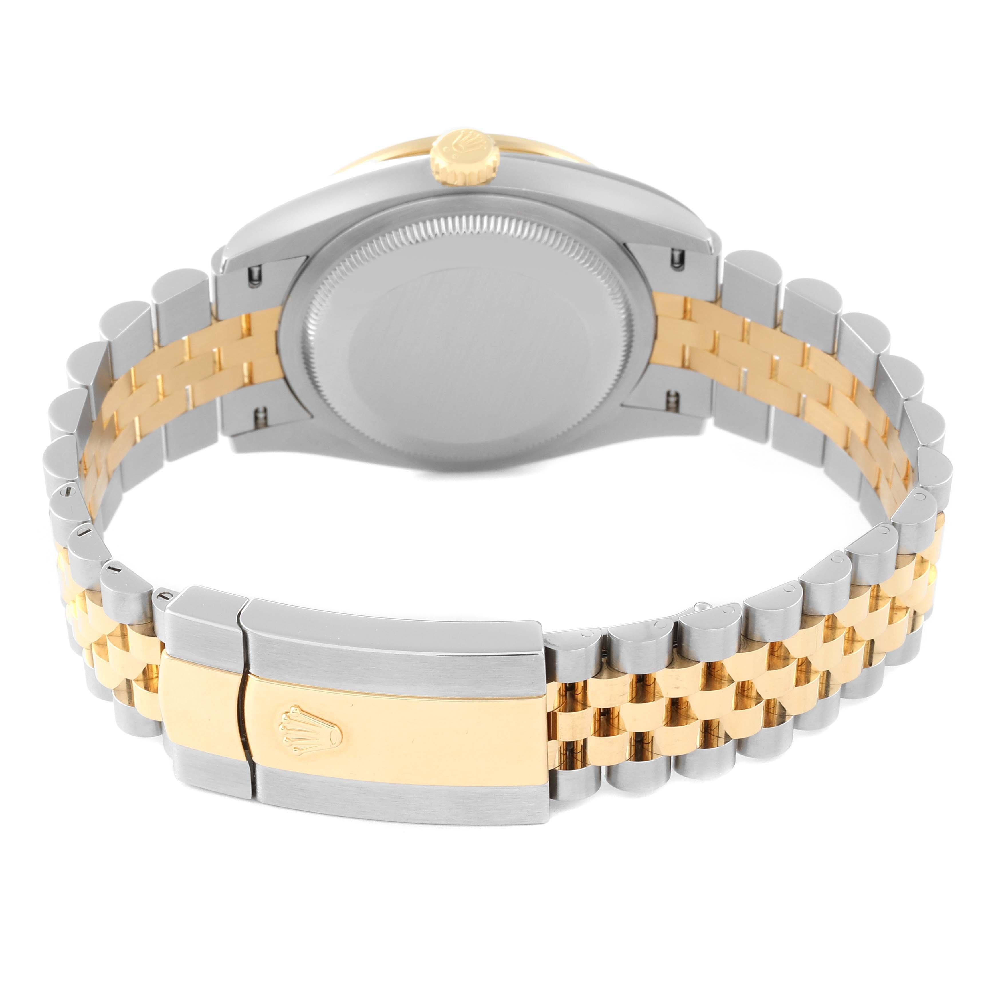 Rolex Datejust Steel Yellow Gold Silver Dial Diamond Mens Watch 126283 Unworn 3
