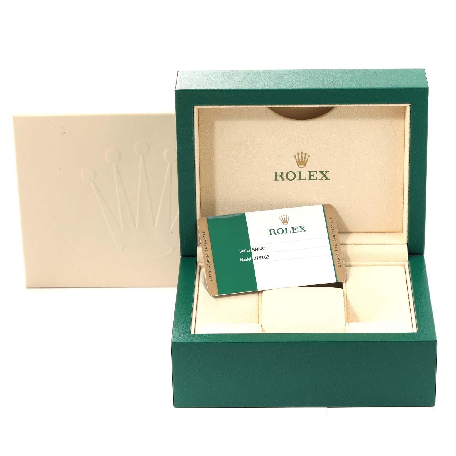 Rolex Datejust Steel Yellow Gold Silver Dial Ladies Watch 279163 Box Card 8