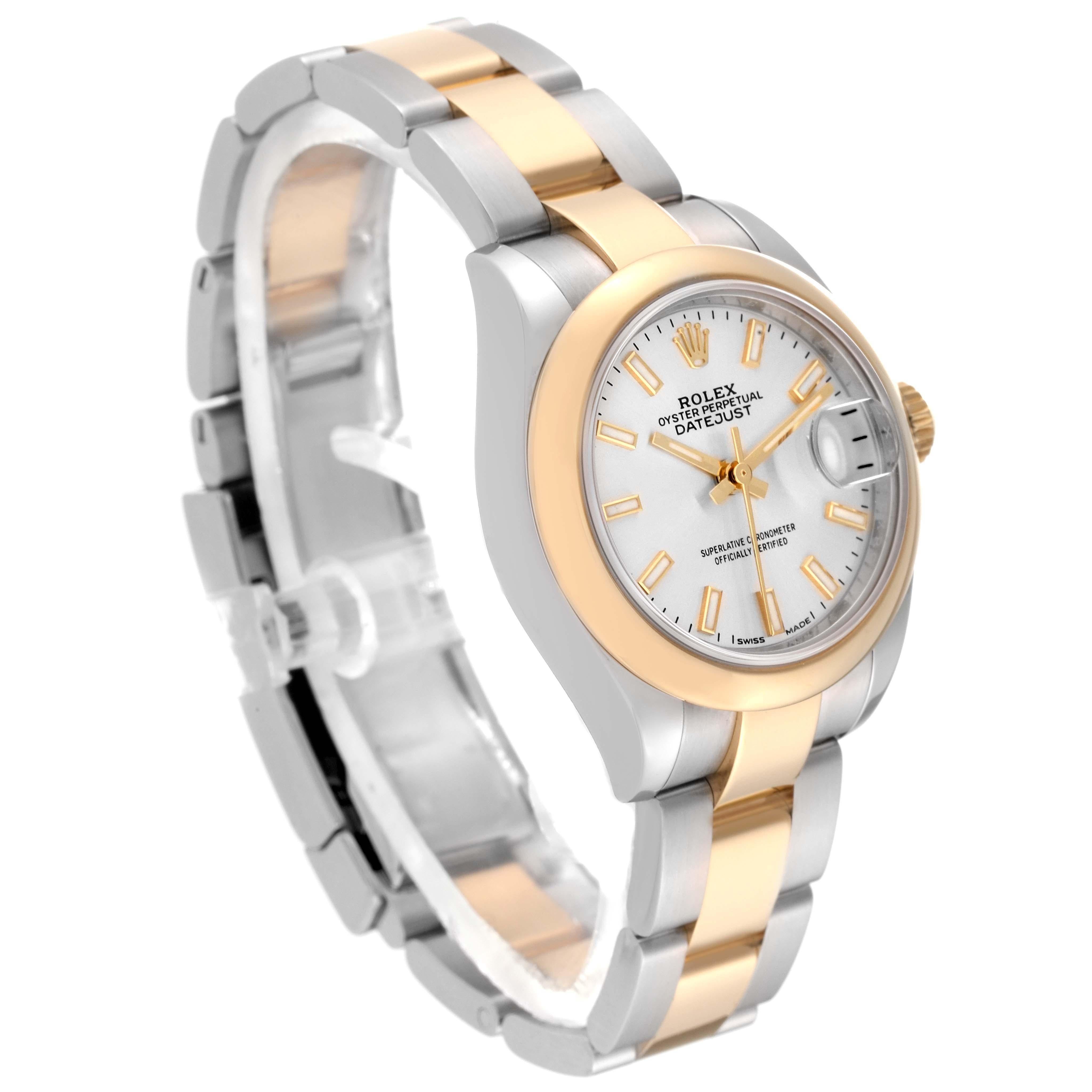 Rolex Datejust Steel Yellow Gold Silver Dial Ladies Watch 279163 Box Card 1