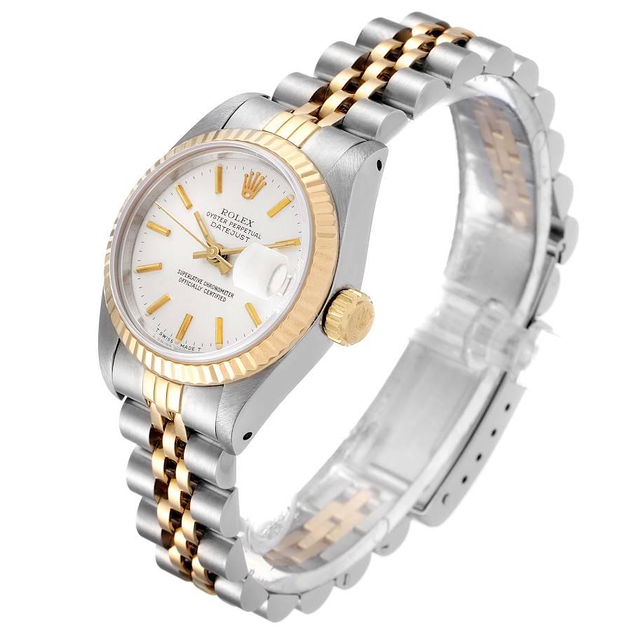 Women's Rolex Datejust Steel Yellow Gold Silver Dial Ladies Watch 69173