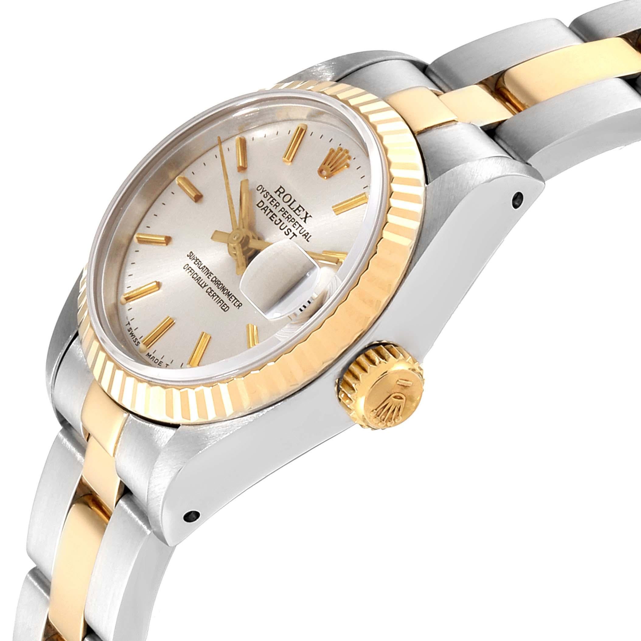 Rolex Datejust Steel Yellow Gold Silver Dial Ladies Watch 69173 For Sale 1