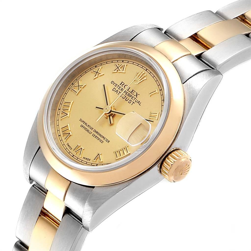 Rolex Datejust Steel Yellow Gold Silver Dial Ladies Watch 79163 1