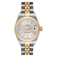 Rolex Datejust Steel Yellow Gold Silver Dial Ladies Watch 79173 Box Papers