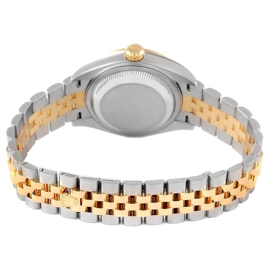 Rolex Datejust Steel Yellow Gold Silver Diamond Dial Ladies Watch 279163 2