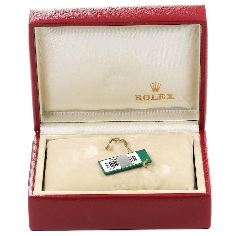 Rolex Datejust Damenuhr 79173 aus Stahl mit Gelbgold und Silber-Diamant-Zifferblatt im Angebot 8