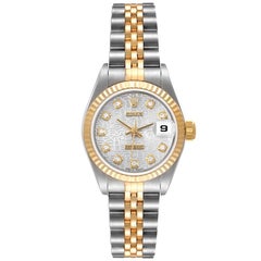 Rolex Datejust Steel Yellow Gold Silver Diamond Dial Ladies Watch 79173