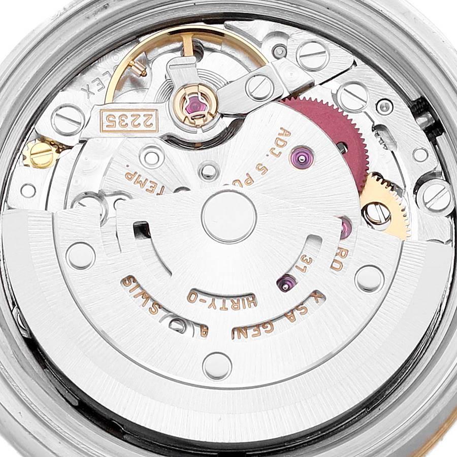 Rolex Datejust Damenuhr 79173 aus Stahl mit Gelbgold und Silber-Diamant-Zifferblatt im Angebot 5