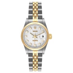 Rolex Datejust Steel Yellow Gold Silver Diamond Dial Ladies Watch 79173