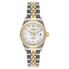 Rolex Datejust Steel Yellow Gold Silver Diamond Dial Ladies Watch 79173