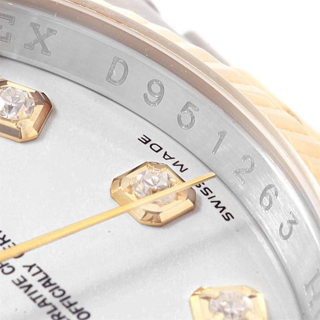 Rolex Datejust Steel Yellow Gold Silver Diamond Dial Men's Watch 116233 3
