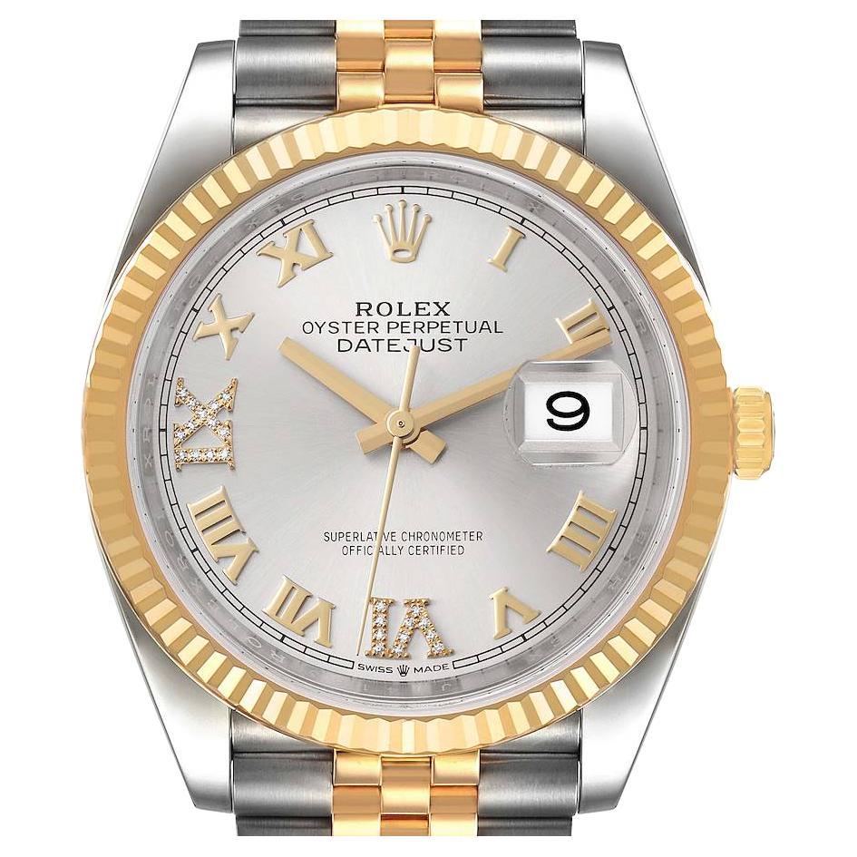 Rolex Datejust Turnograph Steel Yellow Gold Mens Watch 116263 Box Card ...