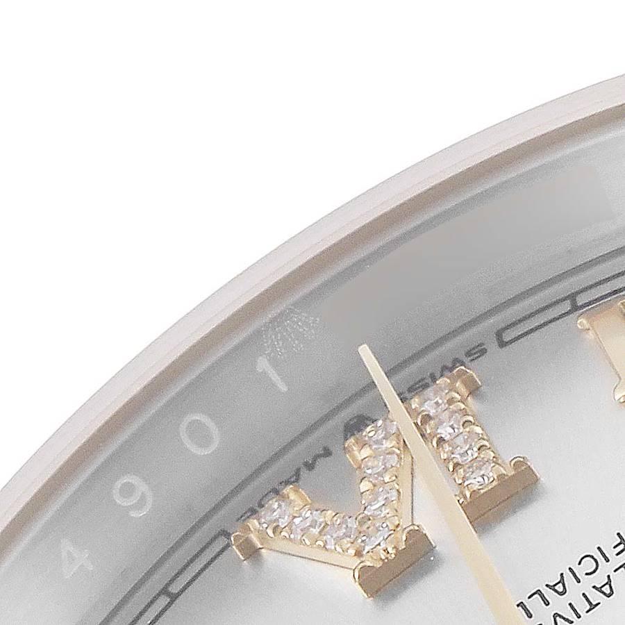 Rolex Datejust Steel Yellow Gold Silver Diamond Dial Mens Watch 126233 Unworn For Sale 2