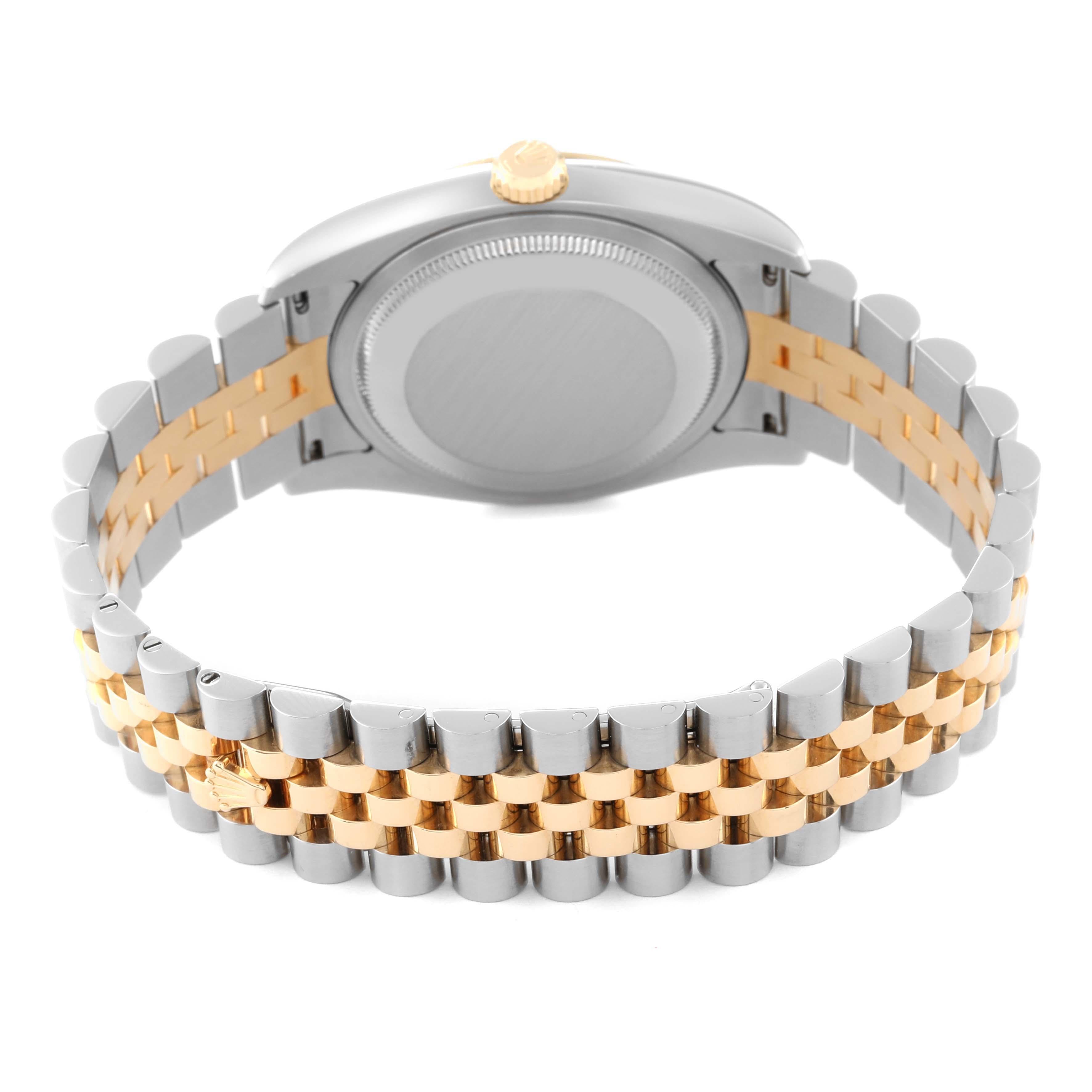 Rolex Datejust Steel Yellow Gold Silver Diamond Dial Watch 116233 Box Papers 4
