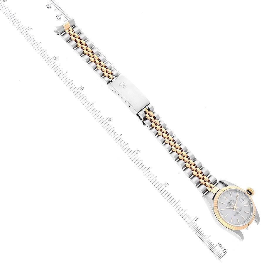 Rolex Datejust Steel Yellow Gold Silver Tapestry Dial Ladies Watch 79173 3
