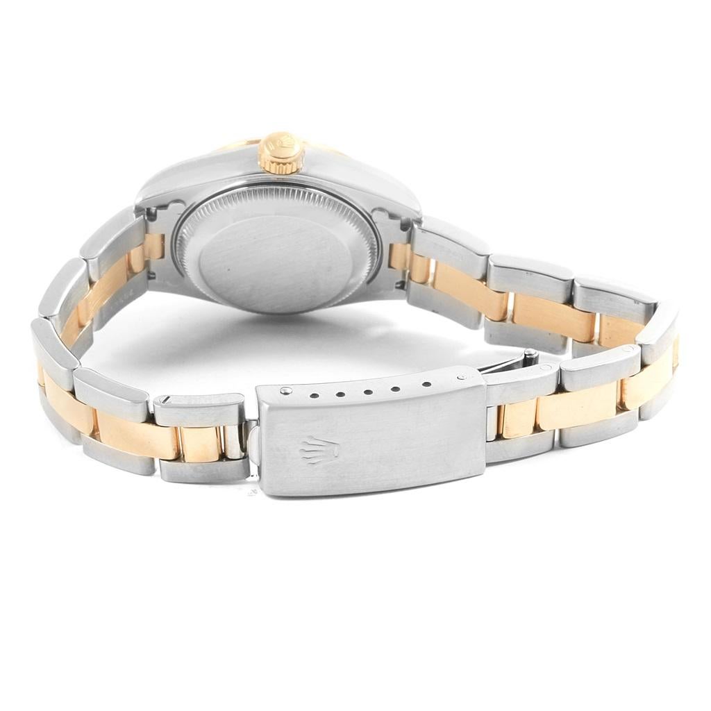 Women's Rolex Datejust Steel Yellow Gold Slate Dial Ladies Watch 69163