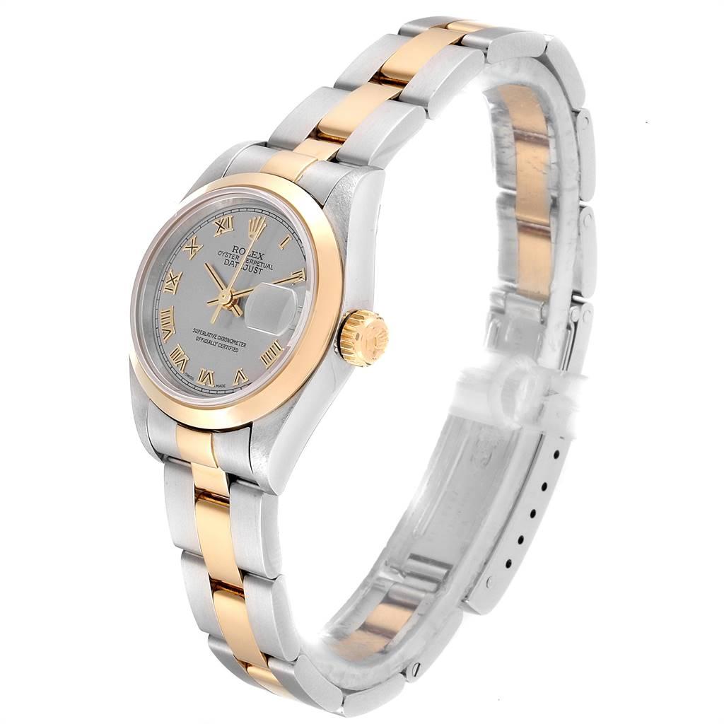 Women's Rolex Datejust Steel Yellow Gold Slate Dial Ladies Watch 69163
