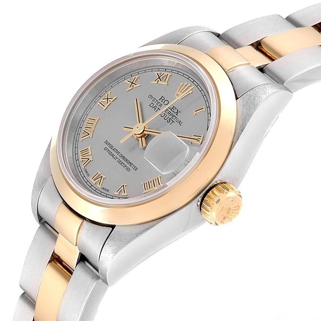 Rolex Datejust Steel Yellow Gold Slate Dial Ladies Watch 69163 1