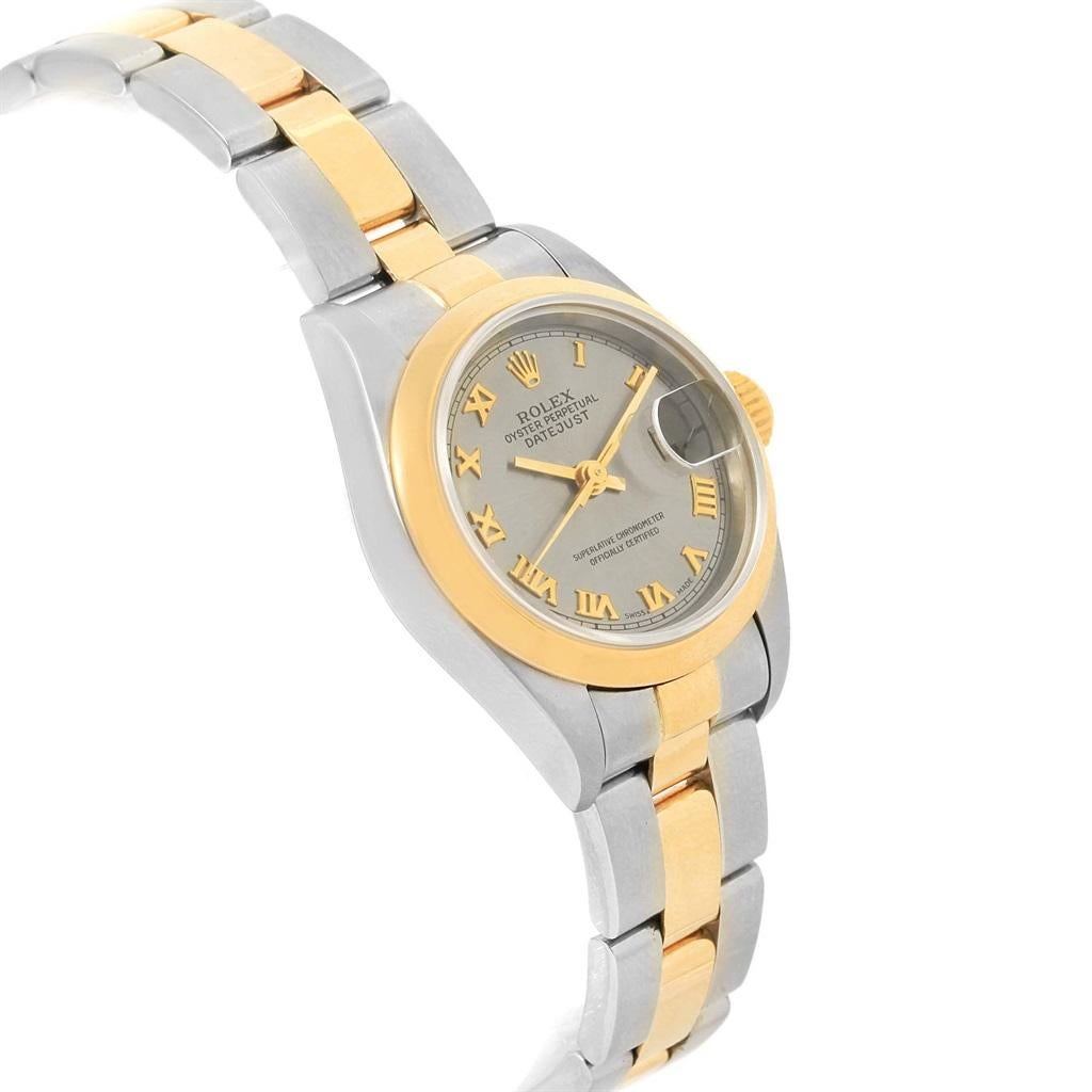 Rolex Datejust Steel Yellow Gold Slate Dial Ladies Watch 69163 3