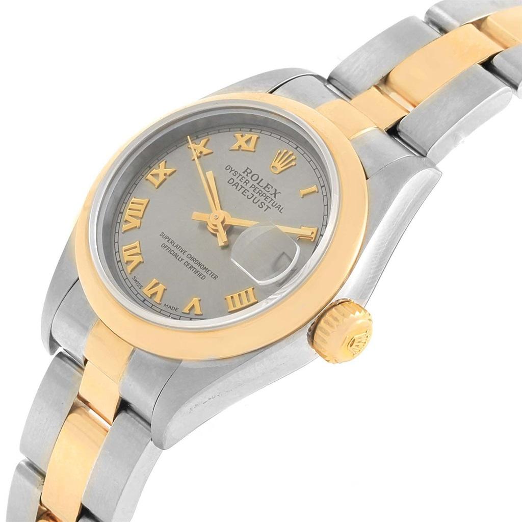 Rolex Datejust Steel Yellow Gold Slate Dial Ladies Watch 69163 4