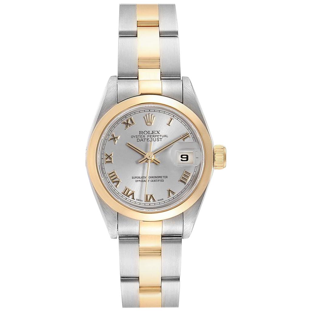 Rolex Datejust Steel Yellow Gold Slate Dial Ladies Watch 69163