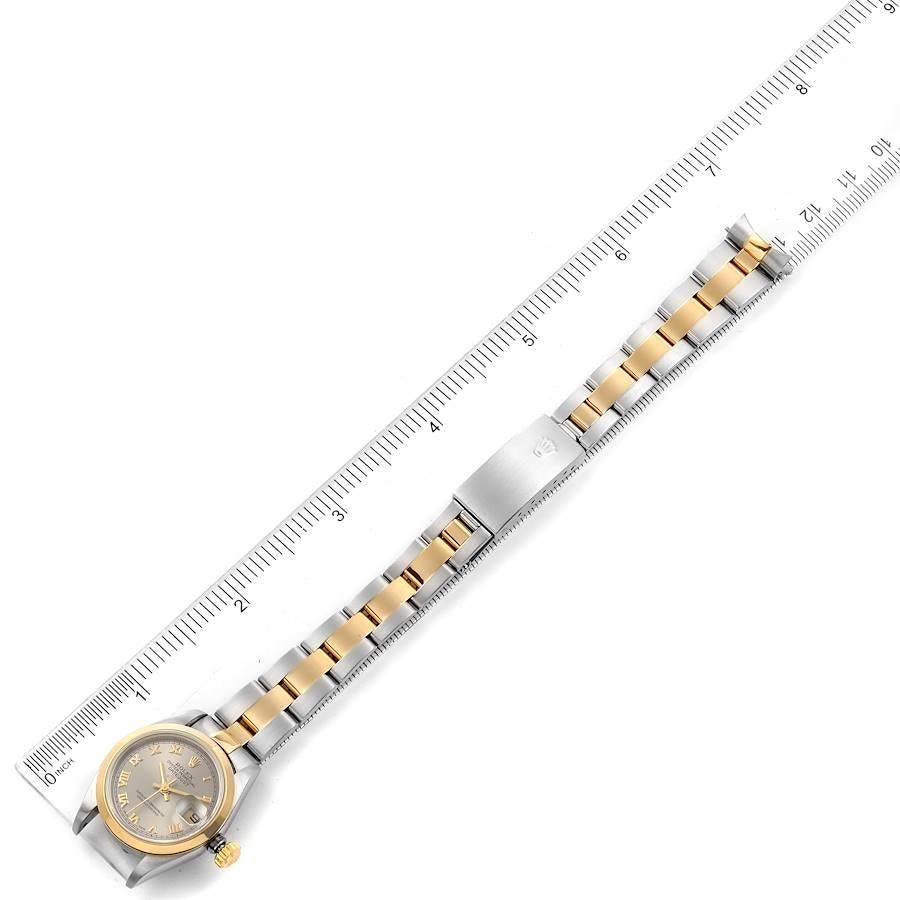 Rolex Datejust Steel Yellow Gold Slate Dial Ladies Watch 79163 For Sale 6
