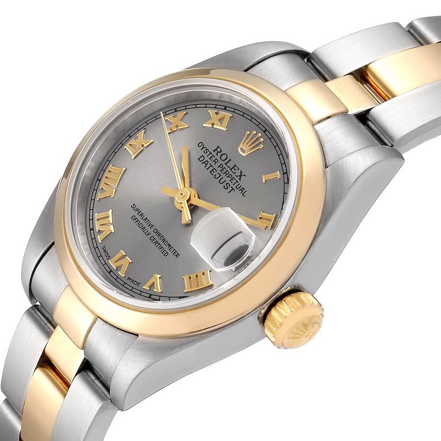 Rolex Datejust Steel Yellow Gold Slate Dial Ladies Watch 79163 For Sale 1