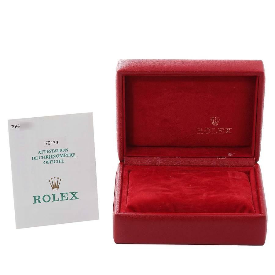 Rolex Datejust Steel Yellow Gold Slate Dial Ladies Watch 79173 Box Papers 8