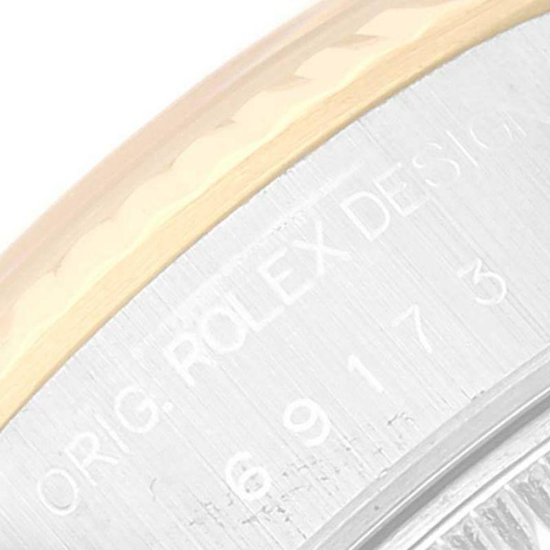 Rolex Datejust Steel Yellow Gold Slate Roman Dial Ladies Watch 69173 1