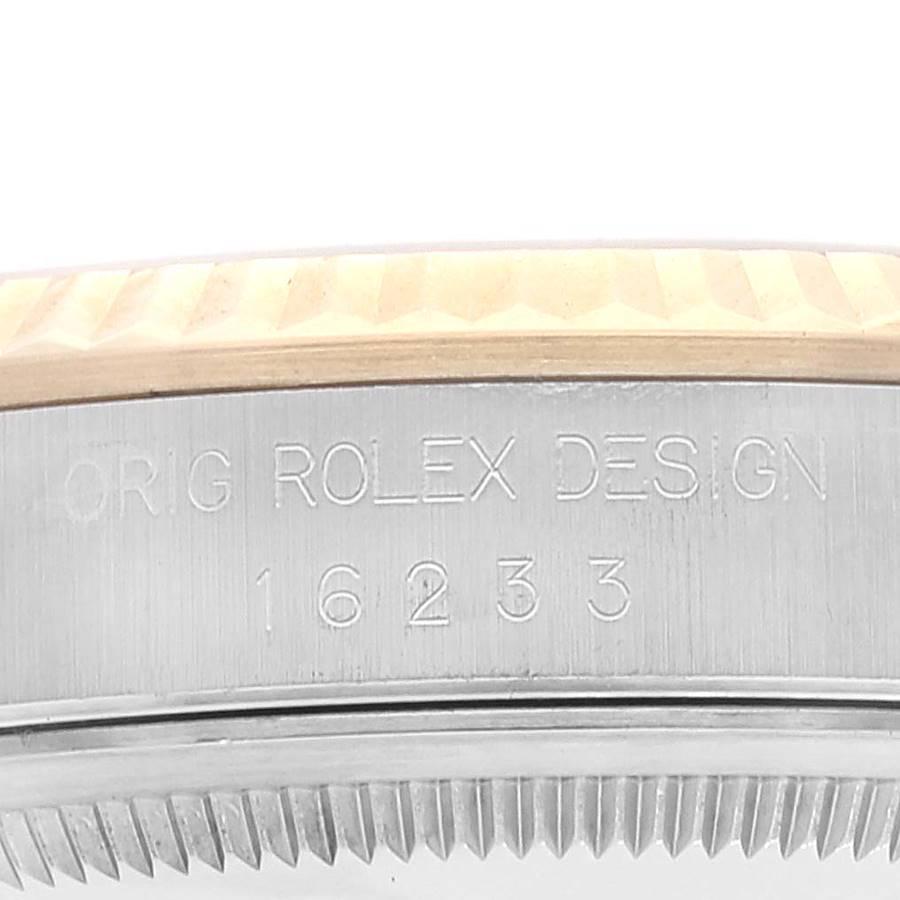 Rolex Datejust Stahl Gelbgold Schiefer römisches Zifferblatt Herrenuhr 16233 3