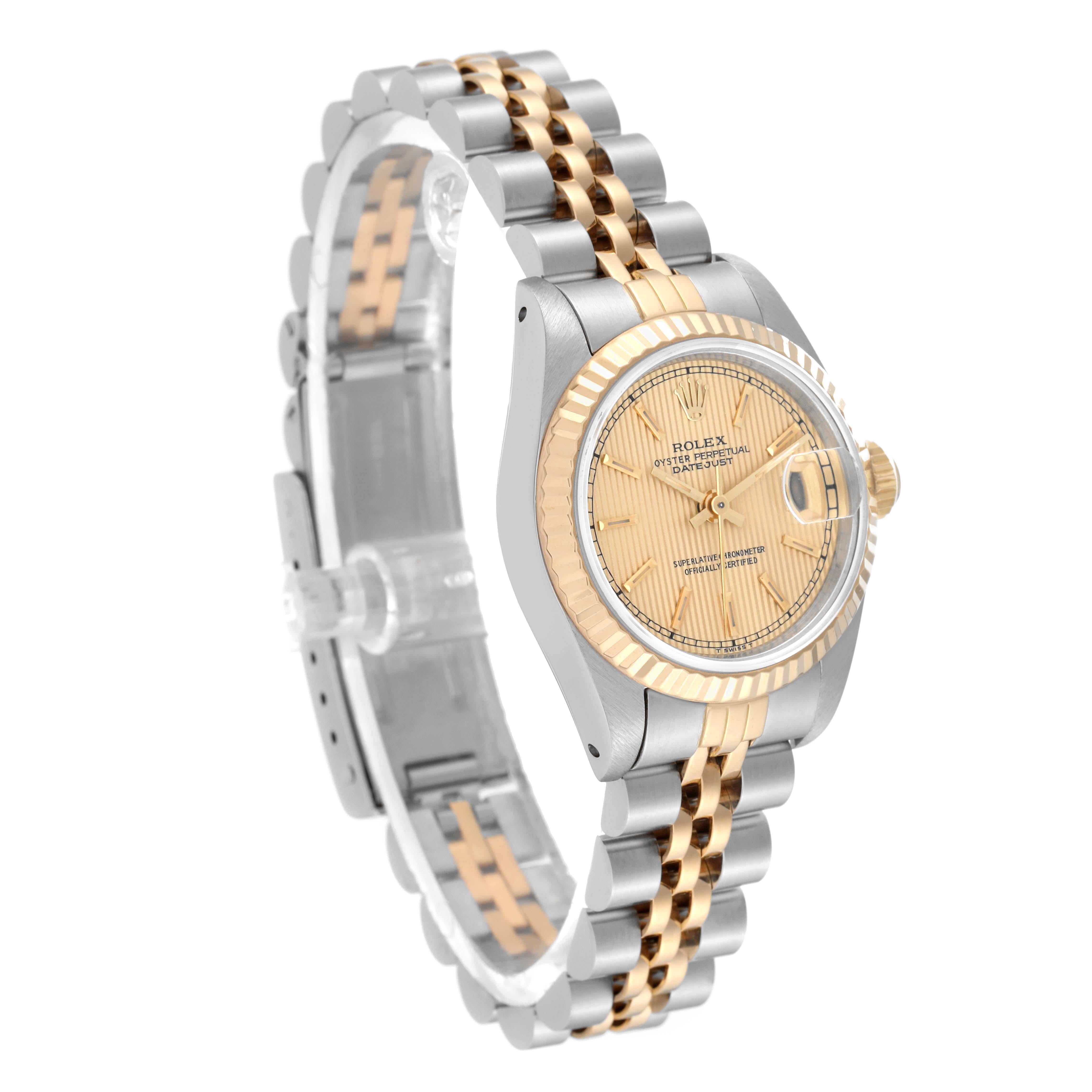 Rolex Datejust Steel Yellow Gold Tapestry Dial Ladies Watch 69173 7