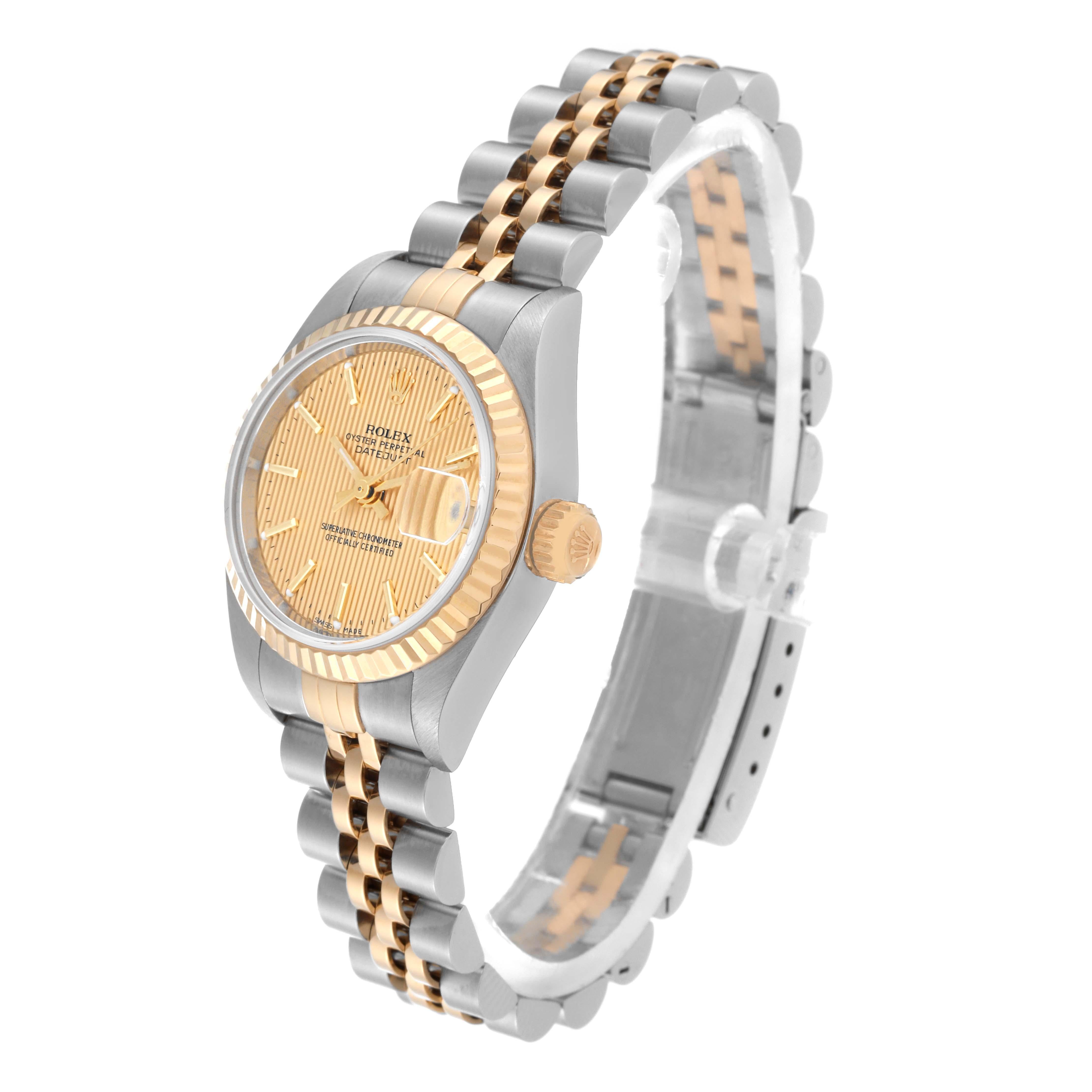 Rolex Datejust Steel Yellow Gold Tapestry Dial Ladies Watch 79173 6