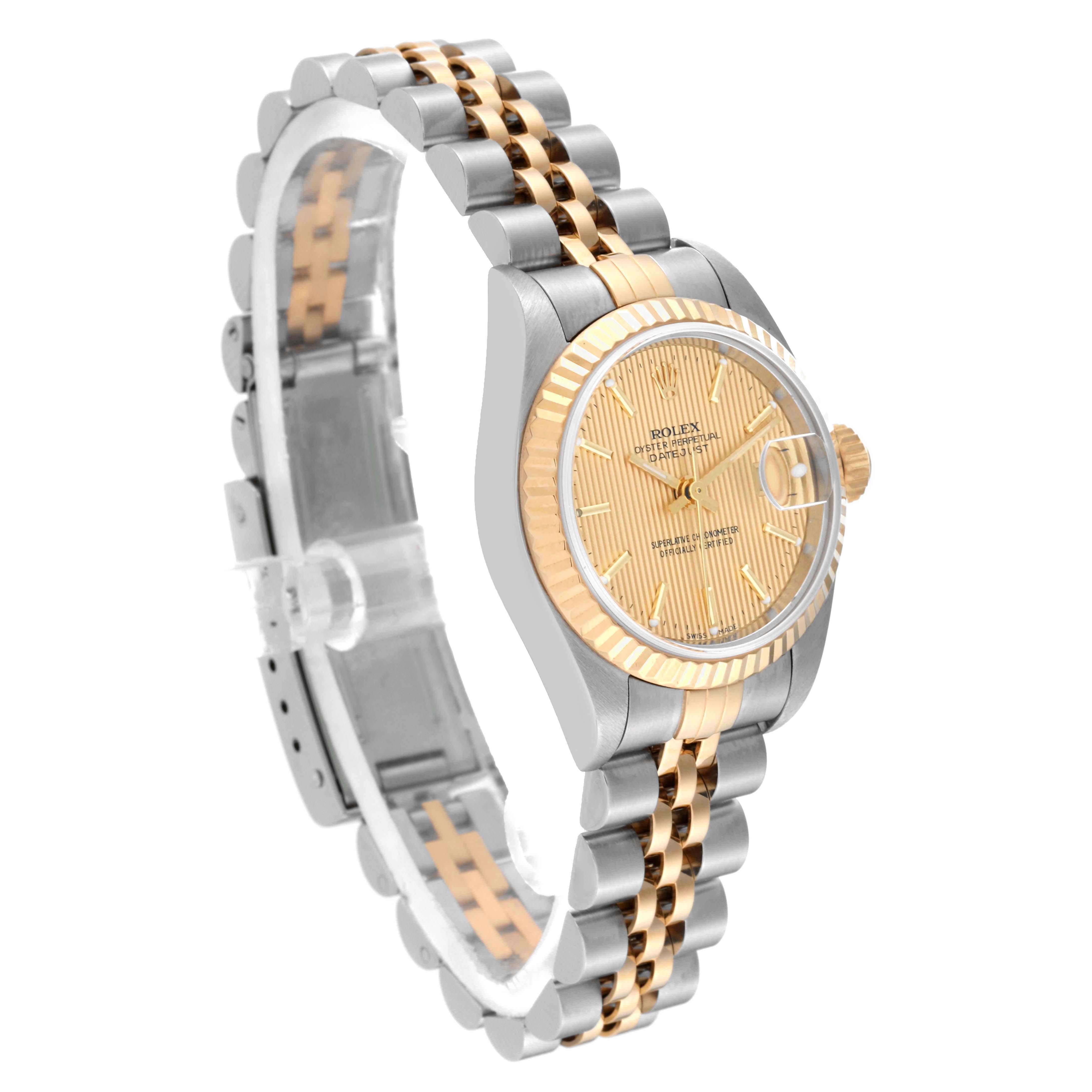 Rolex Datejust Steel Yellow Gold Tapestry Dial Ladies Watch 79173 4
