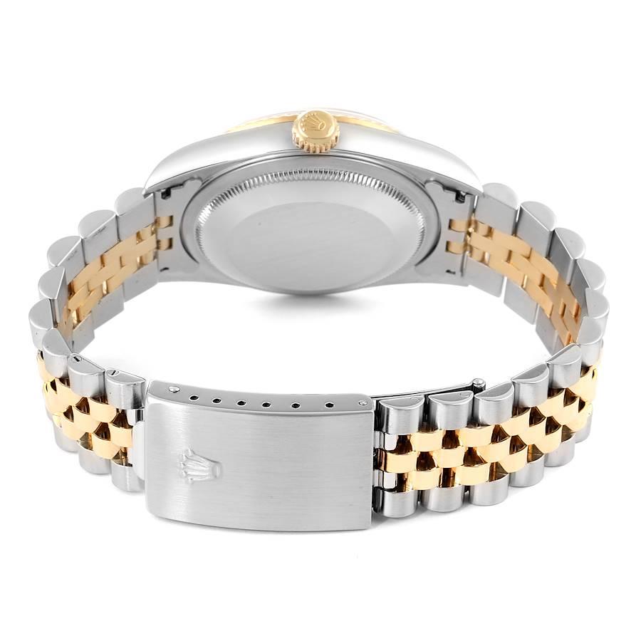 Rolex Datejust Steel Yellow Gold Vignette Diamond Dial Men's Watch 16233 For Sale 7