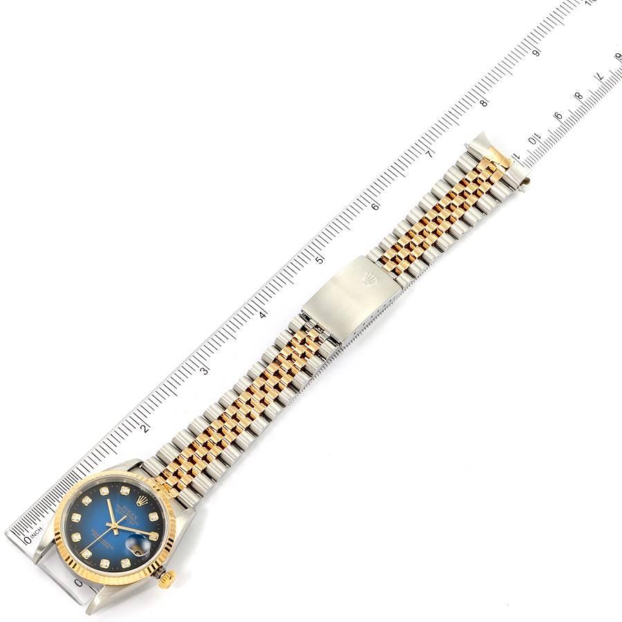 Rolex Datejust Steel Yellow Gold Vignette Diamond Dial Men's Watch 16233 For Sale 7
