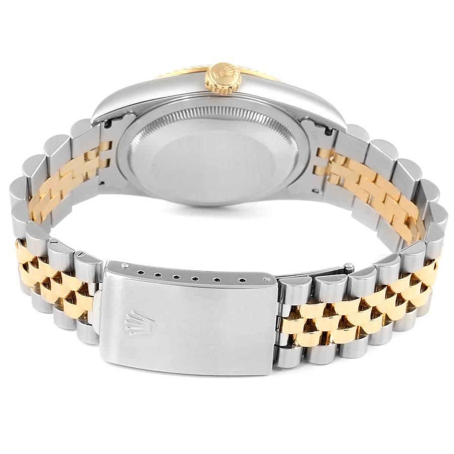 Rolex Datejust Steel Yellow Gold Vignette Diamond Dial Men's Watch 16233 5